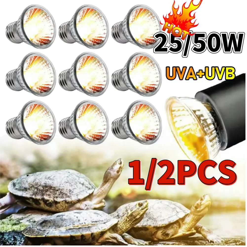 UVA + UVB Reptile Lamp Pet Amphibians Lizards Heating Bulb Turtle Basking Light