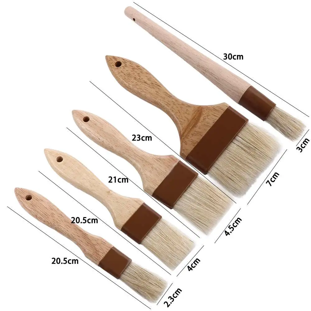 Description Picture 3 of itemCooking Baking Kitchen Wooden Handle Boar Bristles Pastry Brush Marinade Tool Basting Brush Sauce Baster