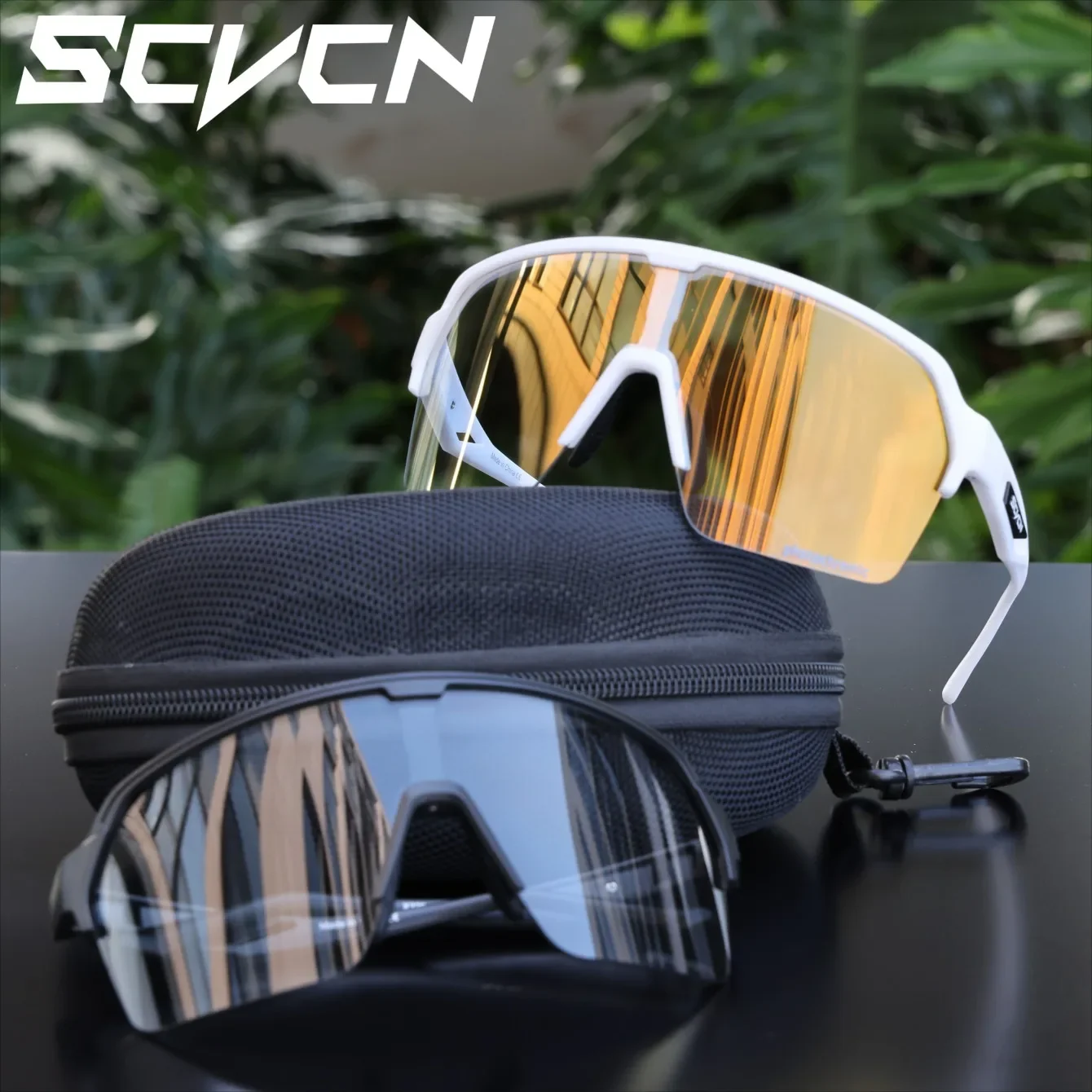 SCVCN Photochromic Cycling Glasses Sunglasses for Men Outdoor Sports Glasses UV400 Eyewear MTB Road Cycling  Cycling Goggles
