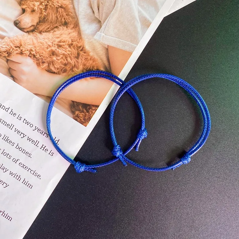 Red Black Cord Bracelet for Men String Adjustable Unisex Adult Waterproof Nylon Hand Bracelet Good Lucky Charm Jewelry