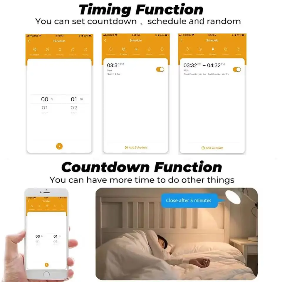 Tuya Smart Socket EU16A/20A Wifi Smart Plug With Power Monitoring Smart Life APP Remote Control Support Google Assistant Alexa