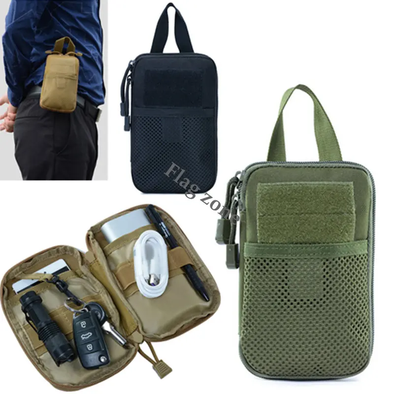 Outdoor Molle Molle Utility EDC Tool Waist Pack Tactical Medical First Aid Pouch Phone Holder Case Hunting Bag Survival Gear 6