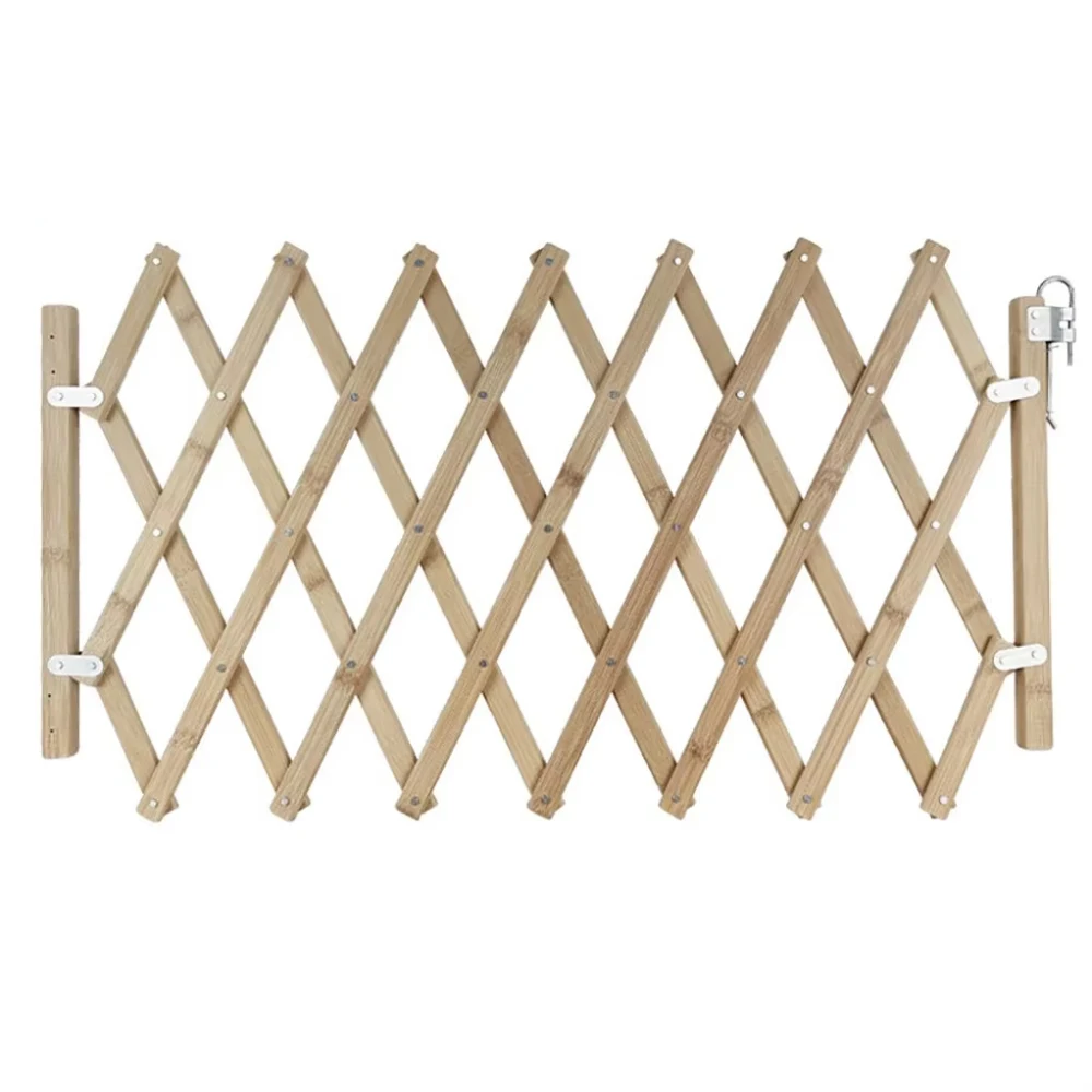 Extendable Accordion Dog Door, Wooden Accordion Extended Dog Door for Doorway Stairs for Pets