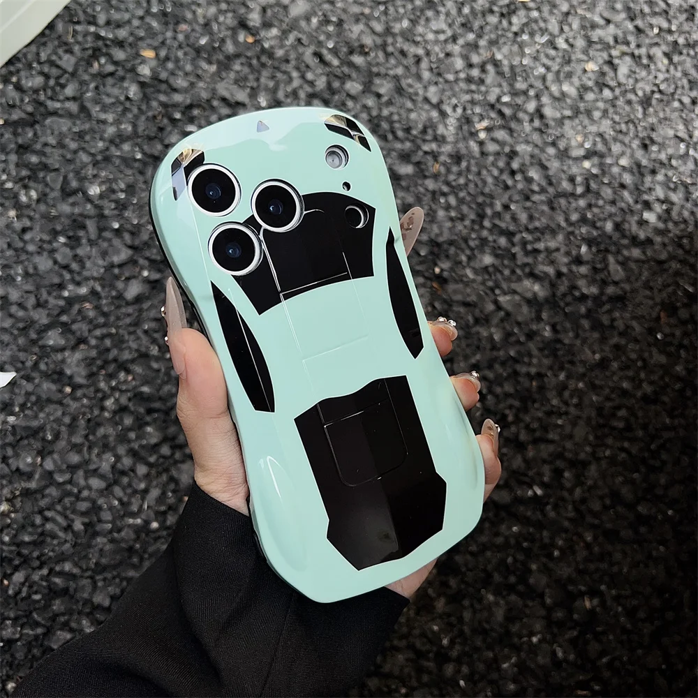Luxurious 3D Sports Car Silicone Phone Case - Stylish and Creative Design