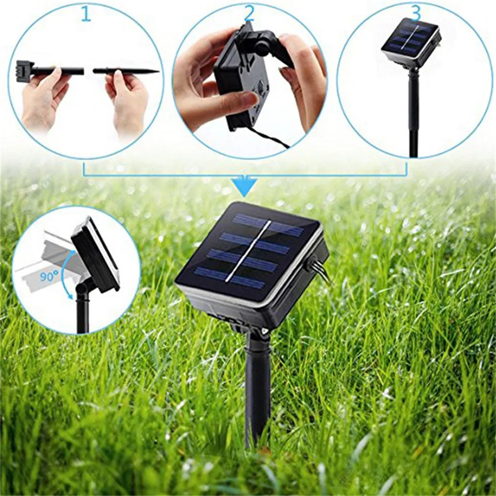 solar step lights Flower Solar String Light Outdoor Christmas Garland 100 Led Fairy Light Waterproof Solar Power Lamp for Patio Garden Party Decor solar outside lights