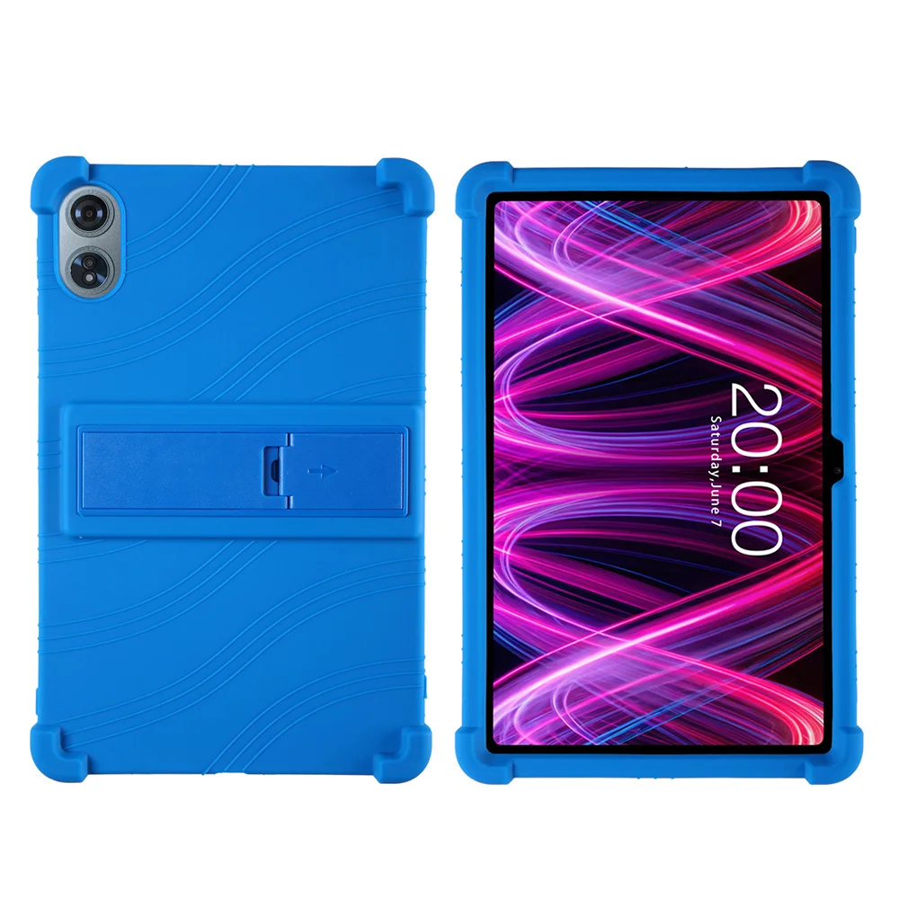 Durable Soft Silicon Kickstand Tablet Case with Rear Support - Shockproof and Portable 11 Inch Cover