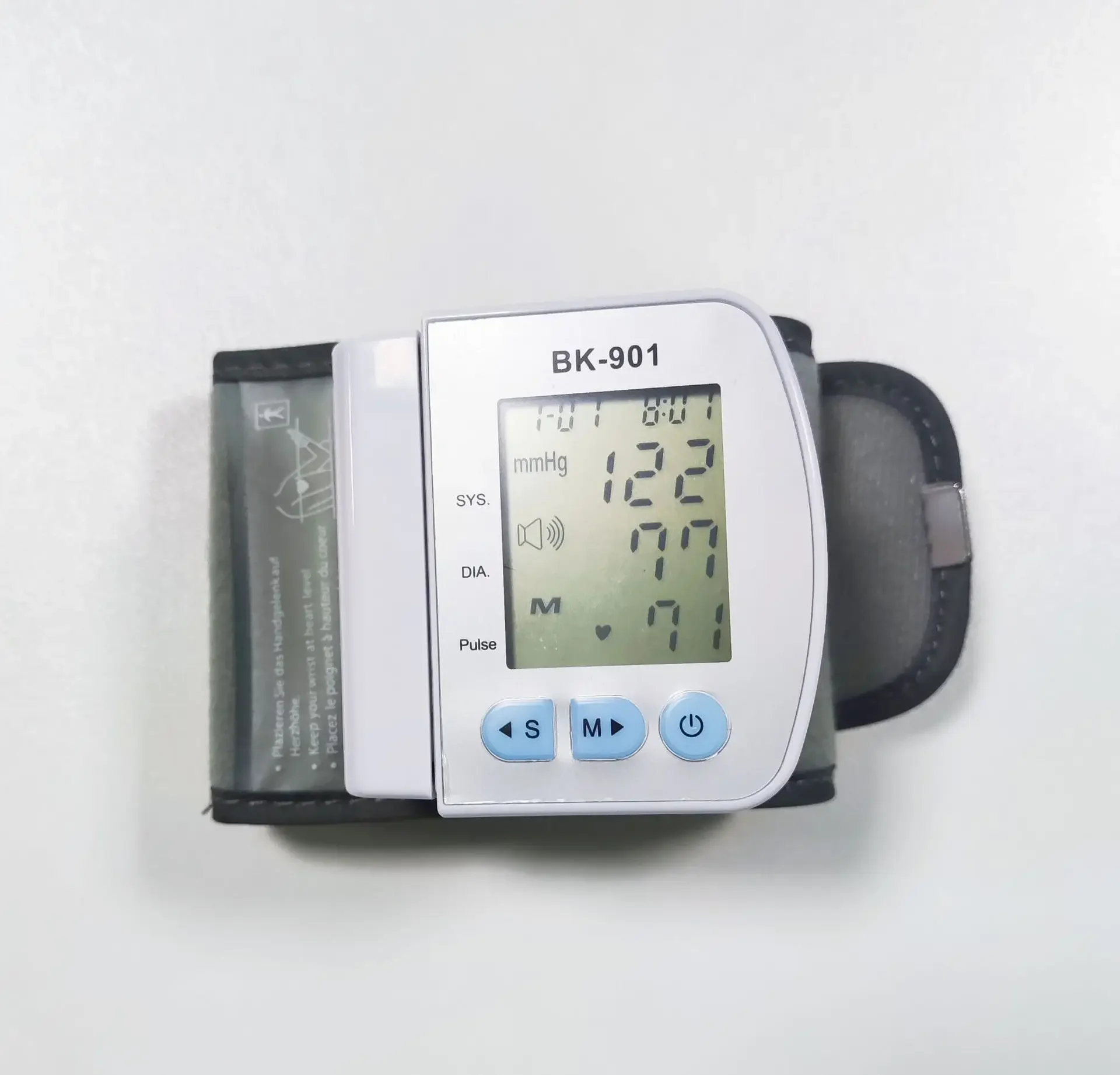 Description Picture 2 of itemSmart LCD Screen English Voice Broadcast Wrist Blood Pressure Monitor Digital Automatic BP Tonometer Heart Rate Sphygmomanometer