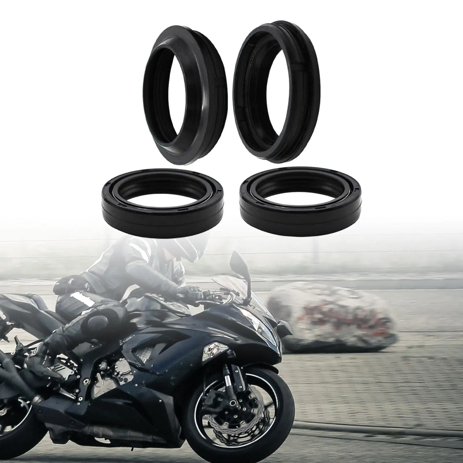 5 x 4Pcs Motorcycle Front Fork Damper Oil Seal and Dust Seal