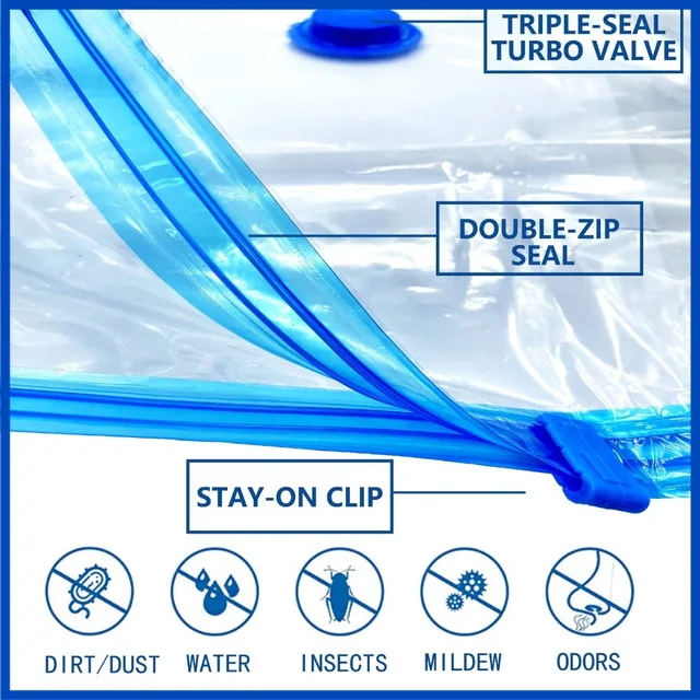 Bolsas de viaje para ahorrar espacio, organizador de Manta al vacío con sello al vacío para ropa, almohada y ropa de cama, 8/4 piezas