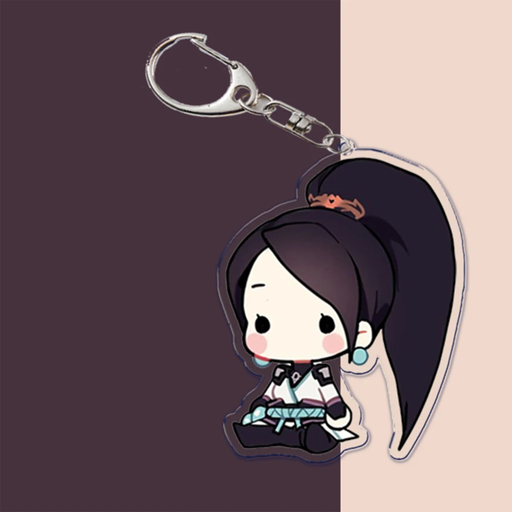 Anime Valorant Acryl Schlüsselbund Kam Llaveros Schlüssel Kette Abzeichen Cartoon Cosplay Anhänger Zubehör Schmuck Frauen Männer Fans Geschenke – Detail 3