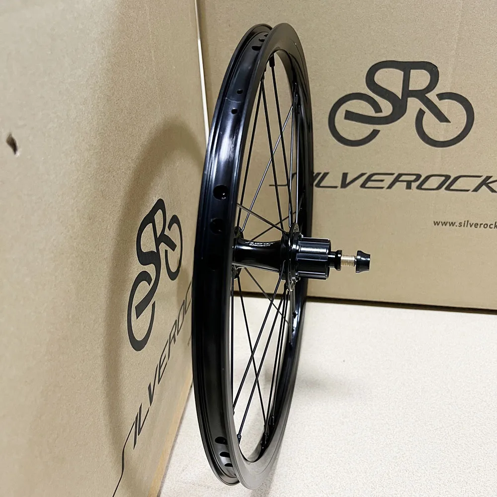 SILVEROCK NBR Leichtmetallfelgen 16 Zoll 349 1 3/8 Externe 7-Gang-Felge mit Felgenbremse für Brompton 3sixty Ultraleichtes Faltrad Laufradsatz – Detail 9