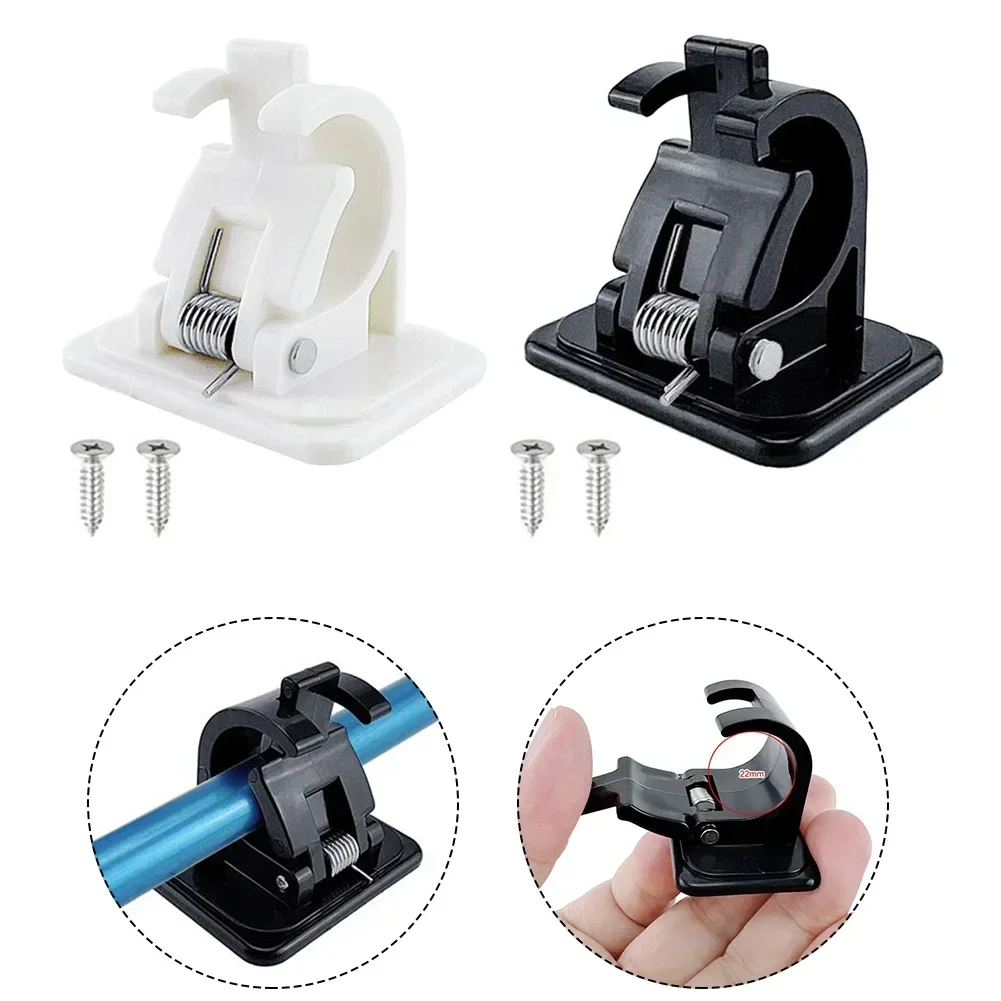 Fishing Accessories Fishing Rod Holder ABS Plastic Fishing Rod Rack Holder Wall Mounted Fishing Pole Clamp Rods Clips Adhesive Wall Curtain Fixed Clip Rack Hook