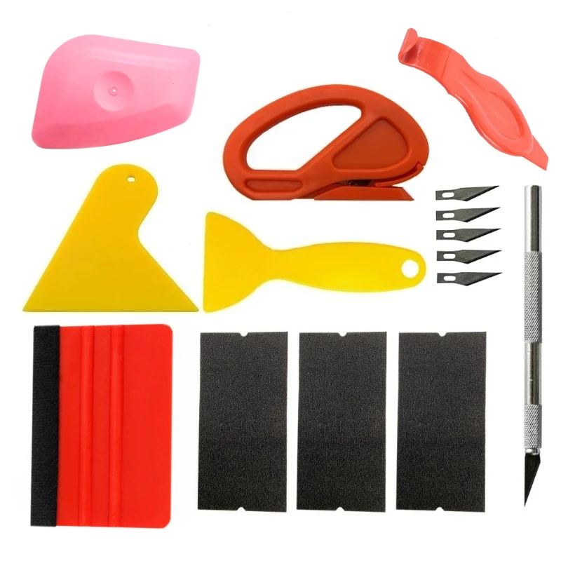 Car Film Wrap Tool Kit Squeegee Set Vinyl Scraper Cutter for Vehicle Window Tint,car wrapping tools,automotive film tools