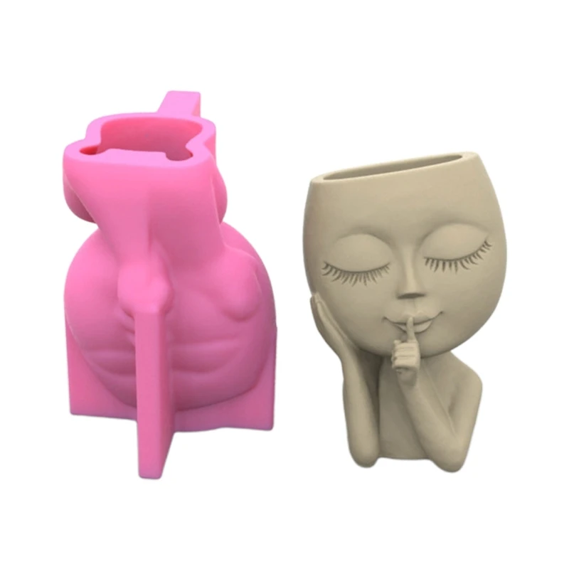 

Silicone Planter Mold Big for Head for Doll Flower Pot Resin Casting Mold for Do