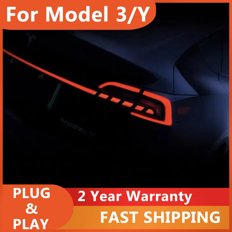 

Car Accessories for Tesla Model 3 Tail Lamp Model Y Taillight Model3 Rear DRL Fog Brake Turn Signal Reversing