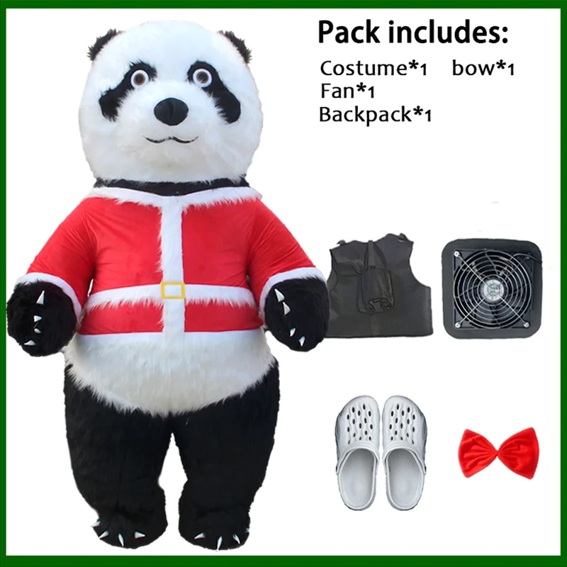 thumbnail image 1 of Disfraz inflable de oso polar gigante, disfraz de mascota de oso polar divertido para fiesta de disfraces de cosplay, disfraz de mascota inflable de peluche, 1 of 5