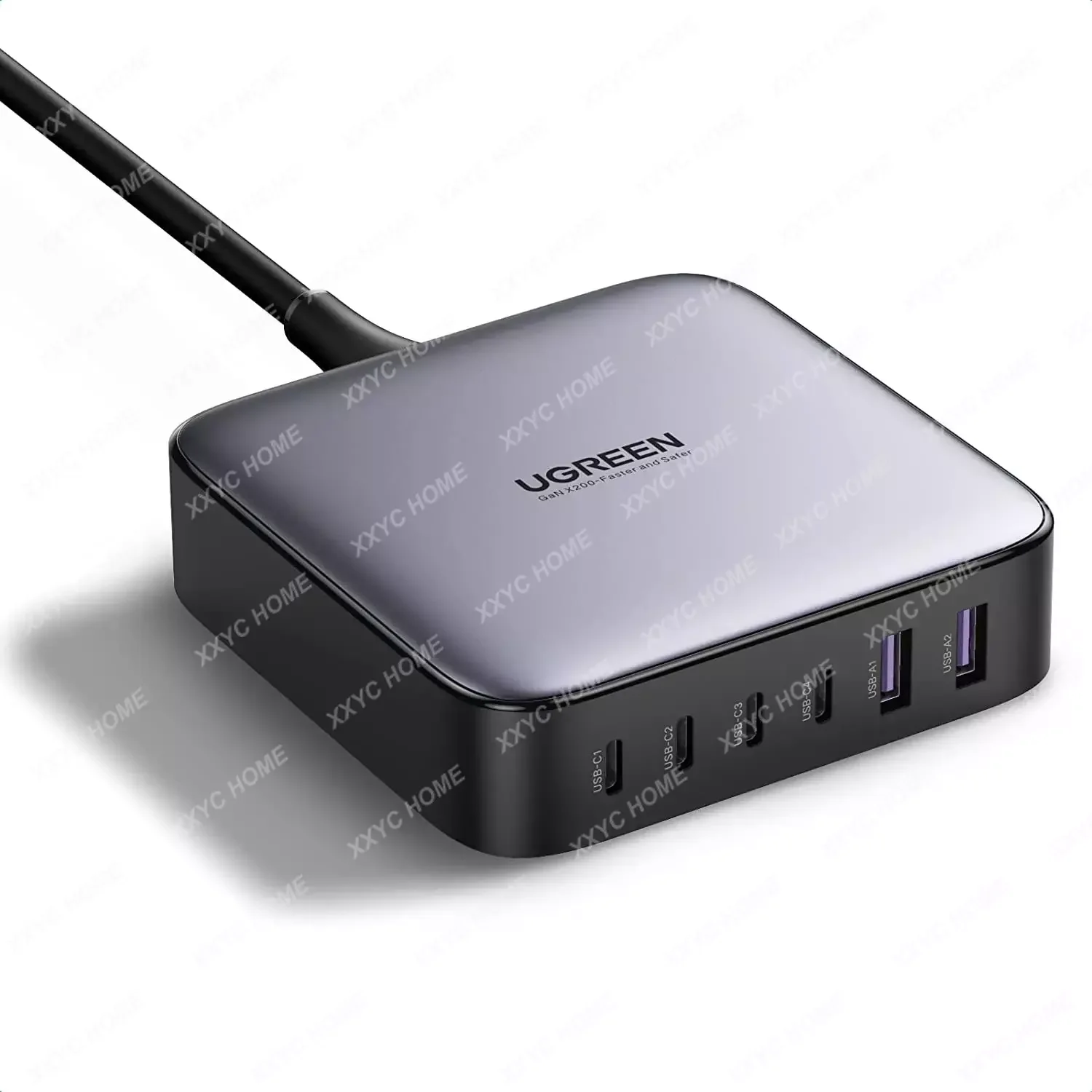 

Зарядное устройство с кабелем USB C на C, 200 Вт, 6 портов