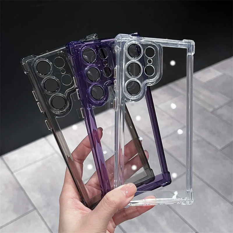 حافظة فاخرة شفافة مضادة للصدمات لهاتف سامسونج جالا...