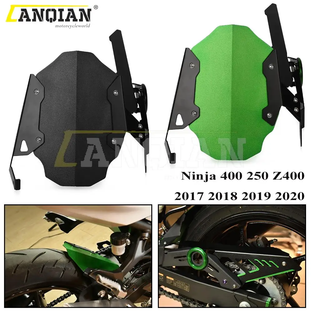

Ninja400 Ninja250 Motorcycle Rear Wheel Fender Mudguard & Chain Guard Cover Protector For Kawasaki Ninja 400 250 Z400 2017-2020
