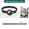 Cat AirTag Holder Collar Breakaway Reflective Strips Adjustable Kitten Collar Waterproof Cat Bell Collar Pet Air Tag Case 5