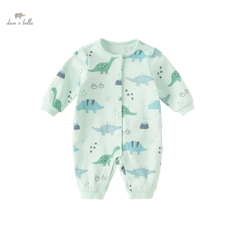 Dave Bella Baby Jumpsuit Bodysuit for Newborns Creeper 2024 Spring New Girls Boys Romper Casual Fashion Print Lovely DB1248385 3