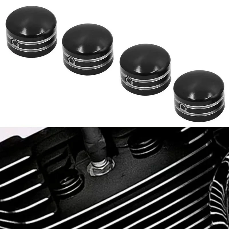 Chrome Aluminum Head Bolt / Nut Covers – Fits Harley Sportster & Twin Cam (Set Of 4)
