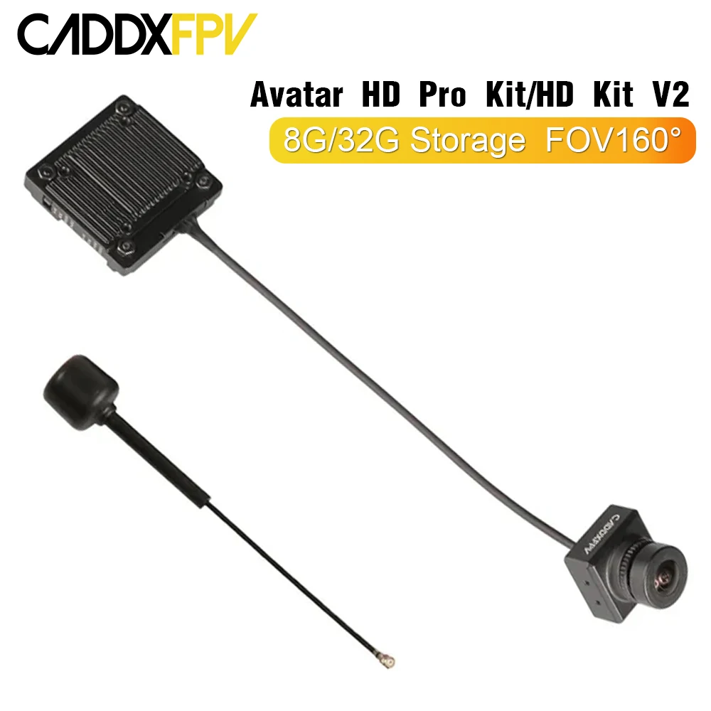 

CADDX Walksnail Avatar HD Pro Kit HD Kit V2 With Gyroflow Built-in 8G/32G Storage Native 4:3 Camera for FPV DJI 1080P 120fps