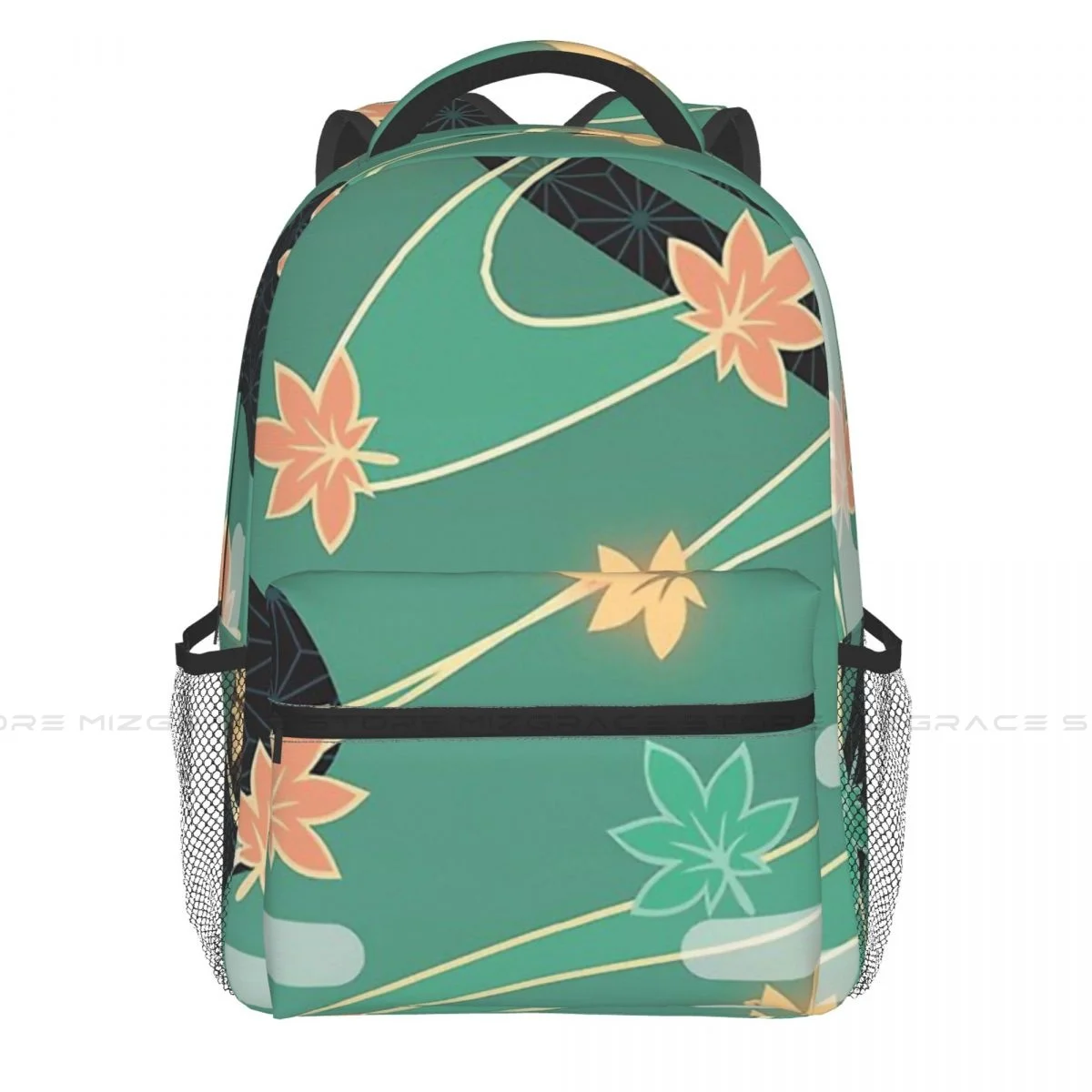 

Kaedehara Kazuha Burst Pattern Casual Knapsack Men Women Genshin Impact Student Books Backpack School Laptop Bag Soft Rucksack