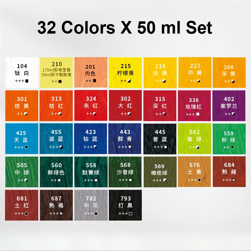 Phoenix 50ml High-Saturation Fast-Drying Creamy Oil Paint for Artists and Beginners