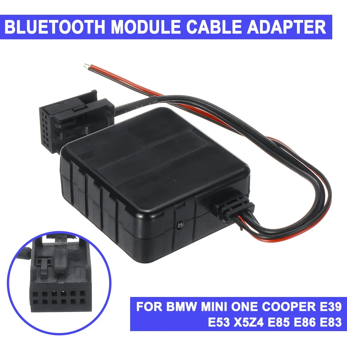 

Car bluetooth AUX Cable Adapter Radio Stereo Music FOR BMW MINI ONE COOPER E39 E53 X5Z4 E85 E86 E83