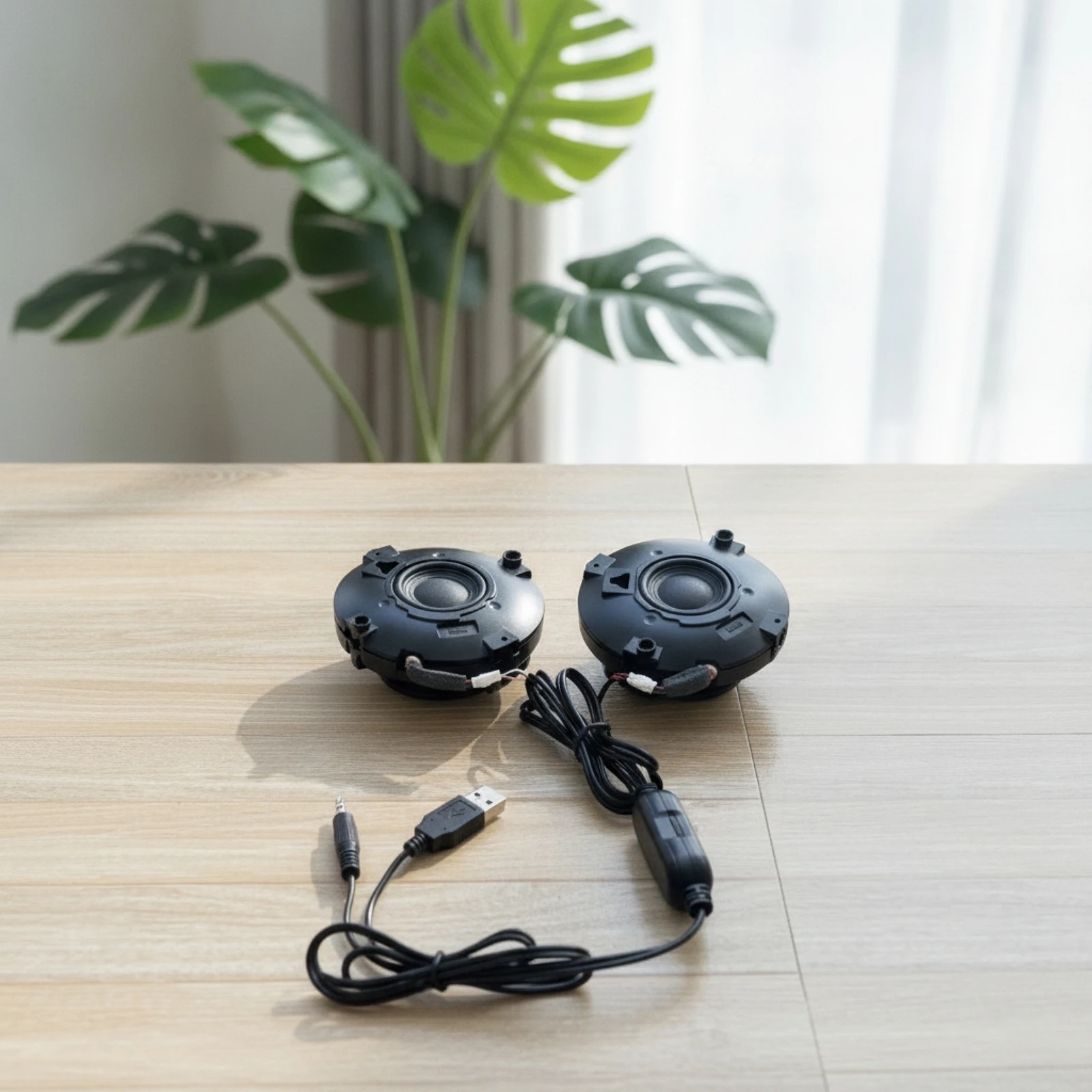 접착식 스피커 소음 감소 USB 스피커 학생, 홈 오피스, 기숙사용 컴팩트 슬림형