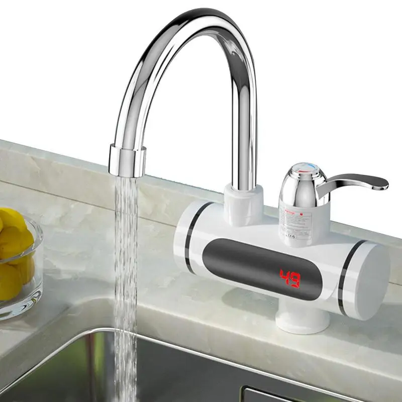 

Electric Heating Faucet Tankless Fast Heating Tap Electric Faucet Safety Protection Instant Heating Adjustable For Washing