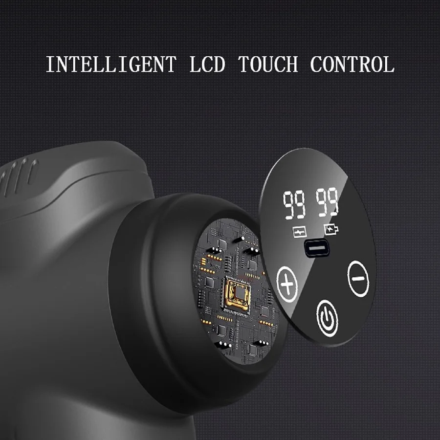 6/99 Speeds Massage Gun Deep Tissue, Back Massager Gun for Athletes Muscle Massage Gun for Body with 4/8 Massage Heads