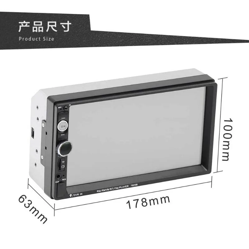 2 Din 7 Inch Car Radio Carplay Automatic Multimedia FM BT MP5 Player HD Touch Screen Rear Camera Mirror Link Positioning