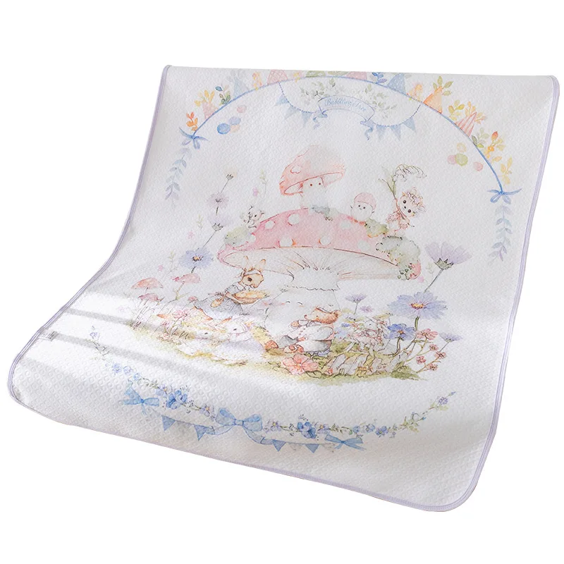 Waterproof Baby Diaper Changing Mat Castle Diaper Changing Pad Cover 80x100cm Cotton Printed Washable Baby Breathable Urine Pad