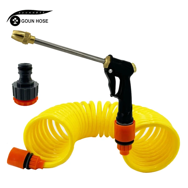 7.5 m/30 m ขยาย Retractable EVA Garden ท่อปืนฉีดน้ําแบบพกพาฤดูใบไม้ผลิท่อน้ําสําหรับล้างรถและดอกไม้รดน้ําสนามหญ้าท่อ 1