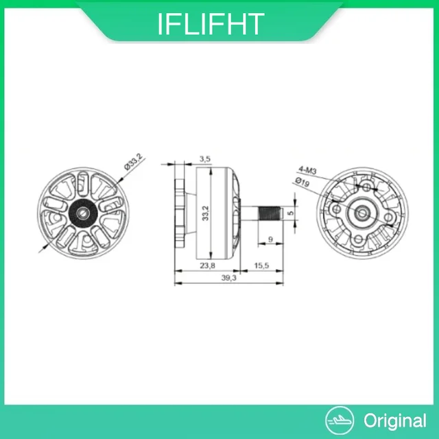 iFlight XING-E 2809 1250KV/800KV 4-6S FPV Cinelifter Motor, 5mm Steel Shaft for Long Range FPV Drone 1