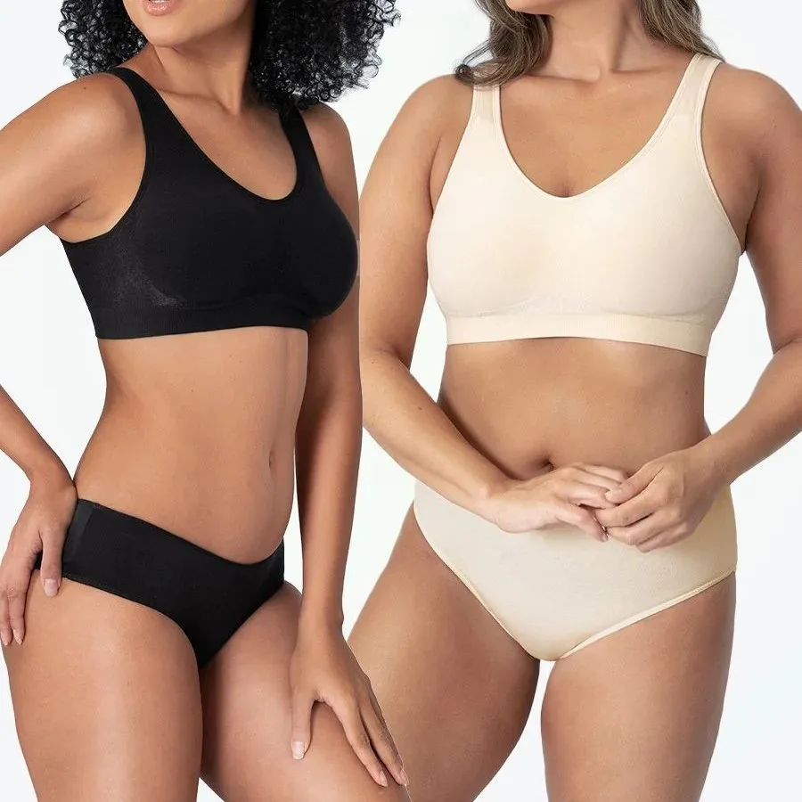 Description Picture 4 of itemComfort Wireless Shaper Bra Bright Silk Decoration Removable Pad Double Layer Seamless Bra Body Shaper Push Up Bras S-3XL