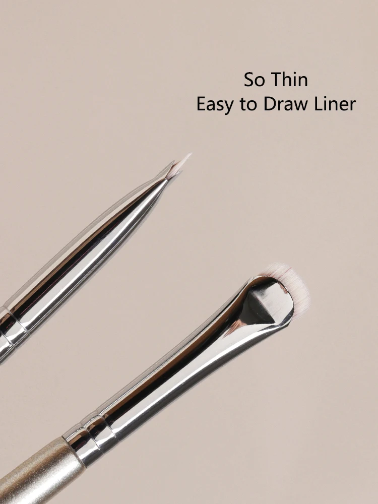 1pc Curved Eye Liner Make Up Brushes Precision Eyeliner Makeup Brush Eyelid aegyo sal Sharp Thin Small Eye cosmetic tools 4