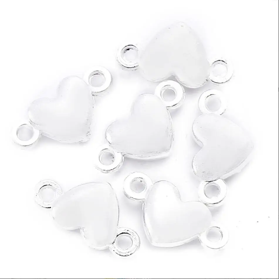 200pcs 18x14mm Antique Silver Color Hollow Heart Connector Charms For Jewelry Making DIY Jewelry Findings F0149