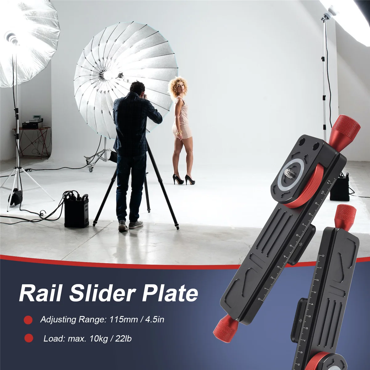 All Metal Wormdrive Macro Rail Fine Focus Focusing Arca / Rrs Lever Clamp Compatible-Elect