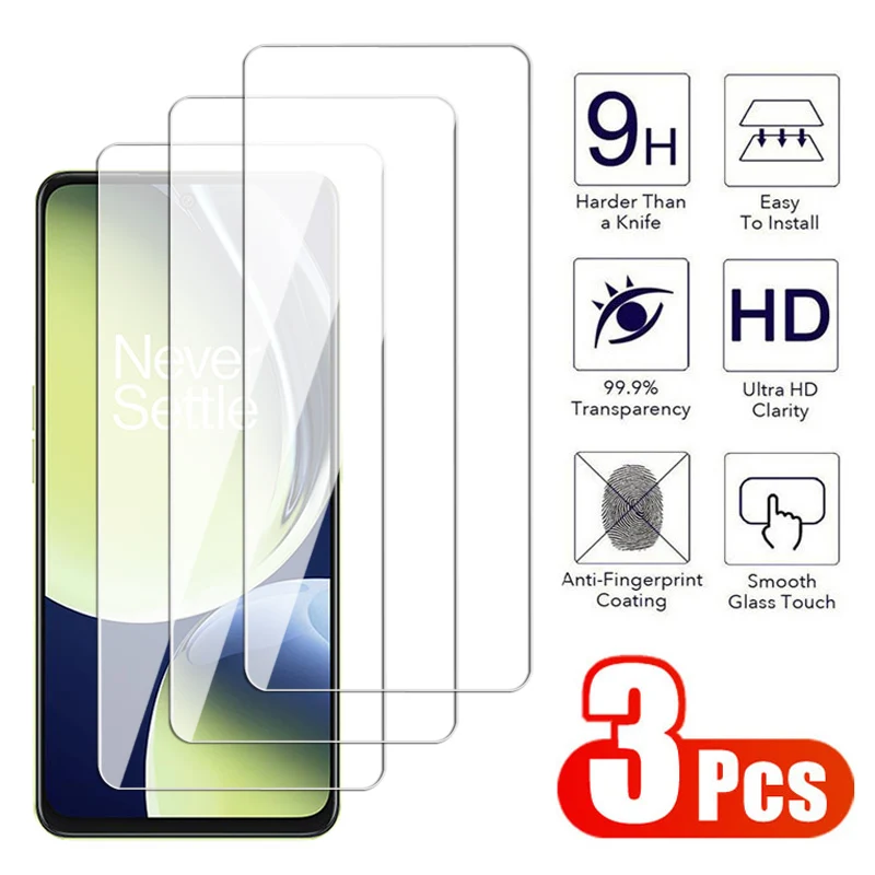 

Закаленное стекло для Oneplus 8T 9 10T 10R Ace 2V, защитная пленка для экрана Nord CE 2 3 Lite 2T N10 N20 N30 N100 N200 N300, защитная пленка, 3 шт.