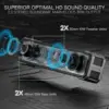 Redragon GS817 RGB 2.0 Channel Stereo Speakers Touch-Control Bluetooth 5.3 & 3.5mm AUX Inputs Desktop Soundbar, Black 2
