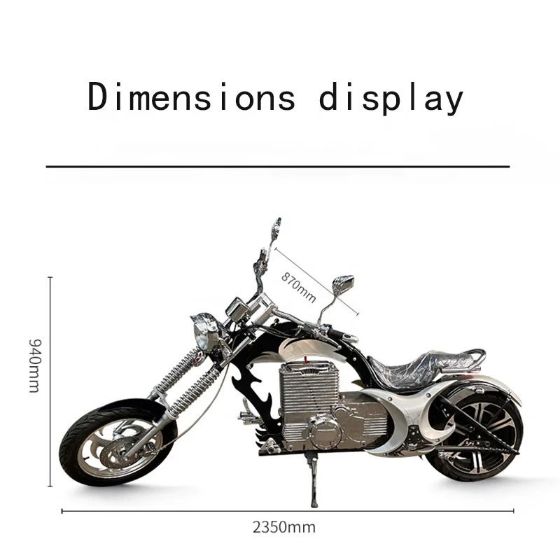 Retro Large 3000W Off Road Electric Motorcycle 72V American Electric Vehicle High speed electric chopper