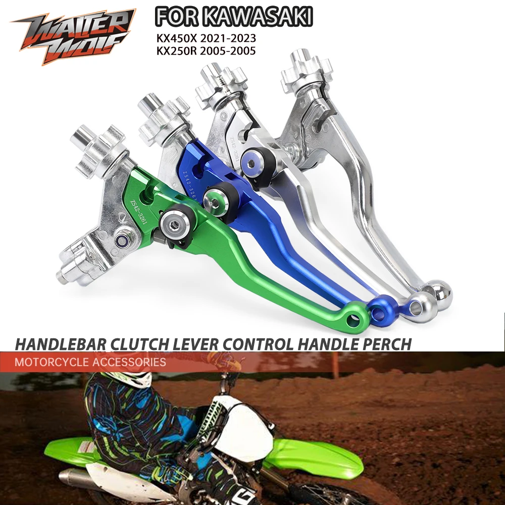 

Left Handlebar Clutch Levers Handle Control Perch For KAWASAKI KX85 KX125 KX250F KX450F For YAMAHA YZ125 WR450F For SUZUKI RM125