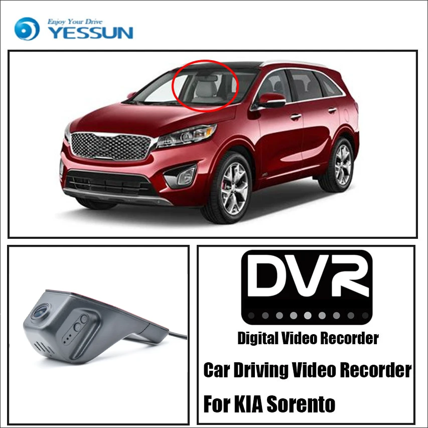 

YESSUN for KIA Sorento Car Front Dash Camera CAM DVR Driving Video Recorder Function - For iPhone Android APP Control