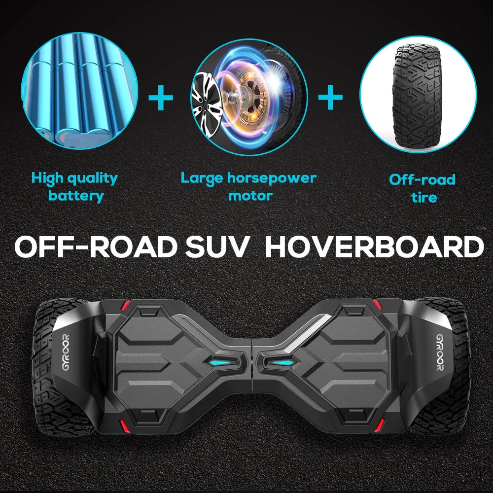 Gyroor Professional System 16km/h 8.5 Inch Electric Scooter Hoverboard Blue Tooth 700w Hover Hoverboard