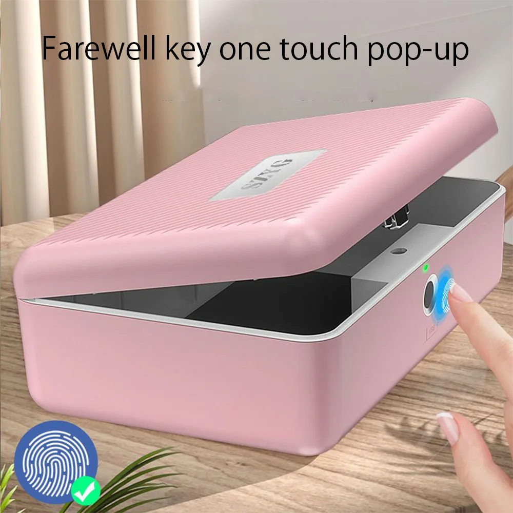 Coffre-fort Biométrique à Empreintes - Portable, Rechargeable USB, Pour Bijoux, Argent, Documents