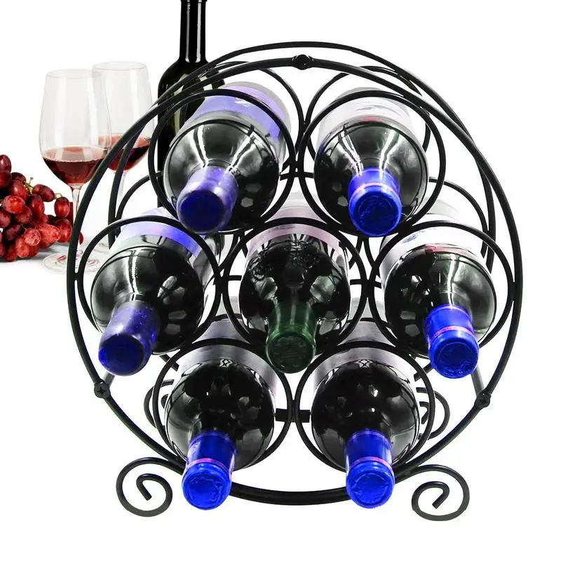 

Metal Wine Rack Countertop Display Rack Wine Bottle Organizer Horizontal Wine Bottle Holder Iron Bracket Wine Bottle Organizer