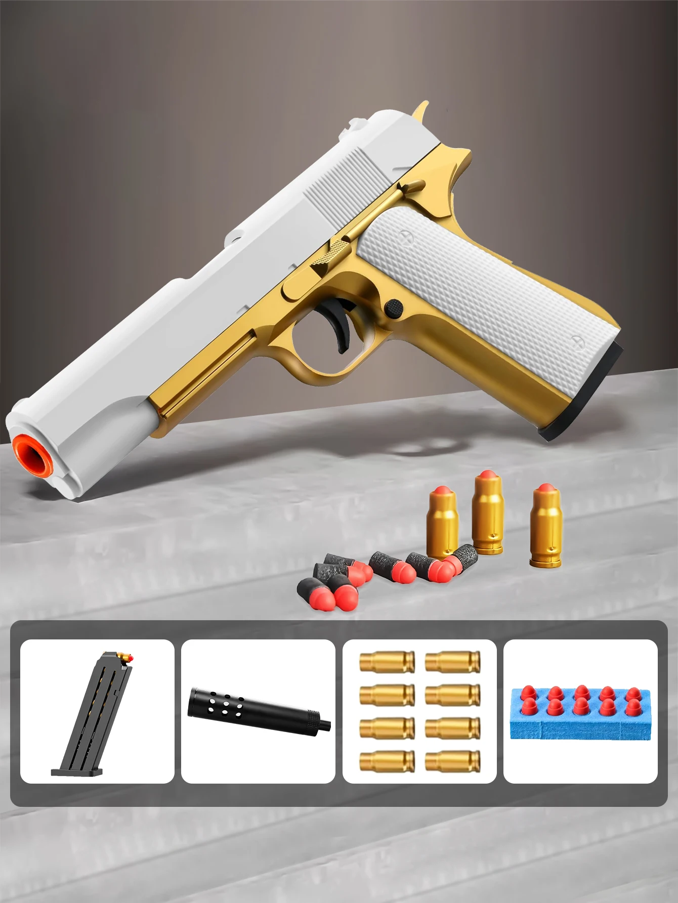 Bullet Case Toy Gun Boy and Girl Soft Bullet Gun Birthday Gift 6